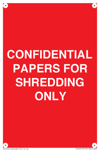 CONFIDENTIAL PAPERS FOR SHREDDING ONLY
